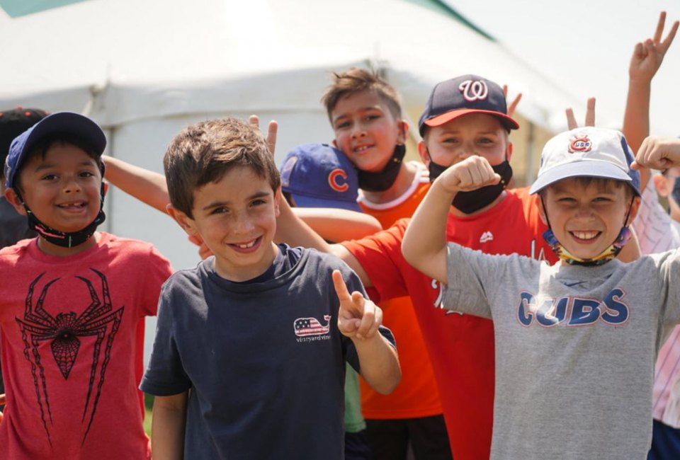  Campers at a sports summer camp near Chicago. Photo courtesy of High Five Sports Camp