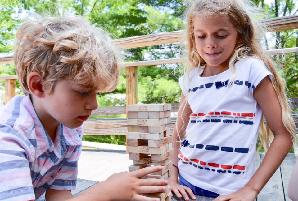 Jenga is a game that kids can play alone, with friends, or with the whole family.