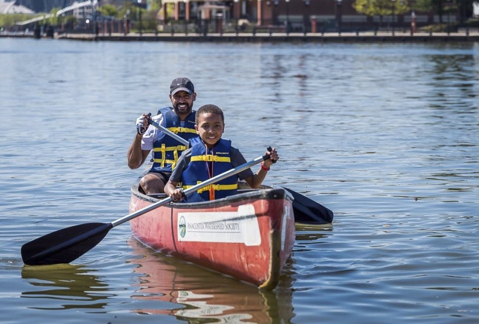 Take a canoe ride at the Anacostia River Festival. Photo courtesy of the 11th Street Bridge Park