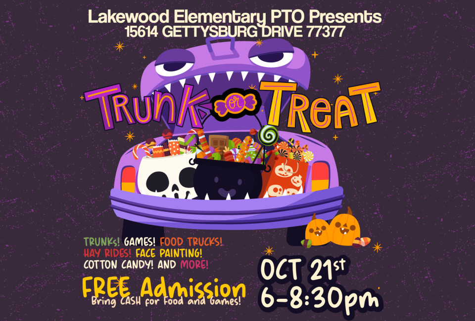 Lakewood PTO Presents TRUNK OR TREAT 2023 | Mommy Poppins - Things To ...