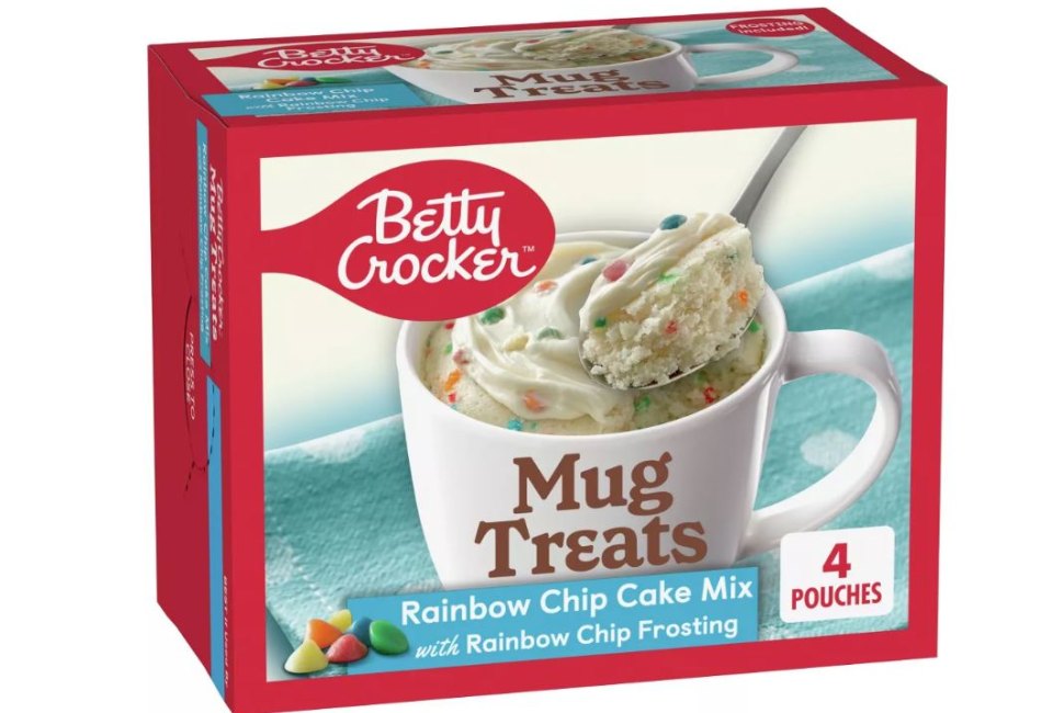 Make cake in your dorm microwave! Betty Crocker Mug Treats product photo courtesy of Target