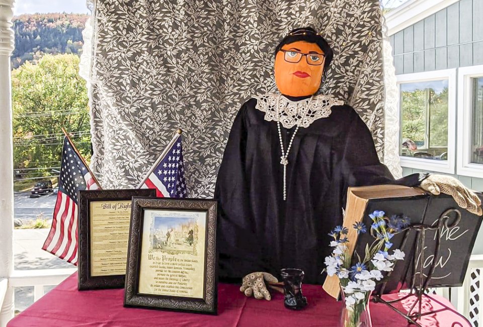 Chatham's Pumpkin People in the Park has fun with Halloween displays. Photo courtesy of the Shannon Door Tavern
