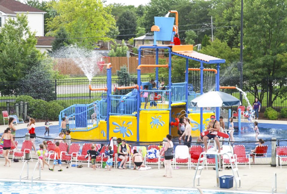 Many of the outdoor water parks near Chicago offer play areas for smaller kids.