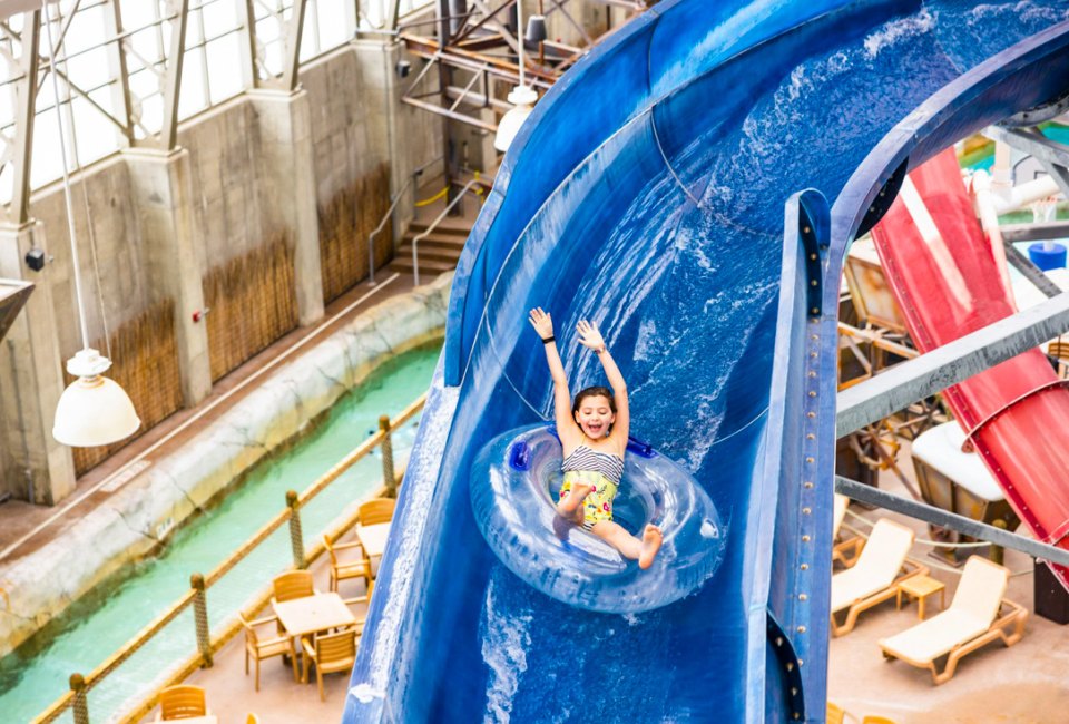 Don't sweat the weather, because the best indoor water parks in New England are waiting for year-round fun! Photo courtesy of Jay Peak Resort