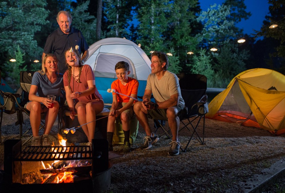 Gather 'round the campfire and sing some fun songs. Photo courtesy of the Virginia Department of Conservation and Recreation