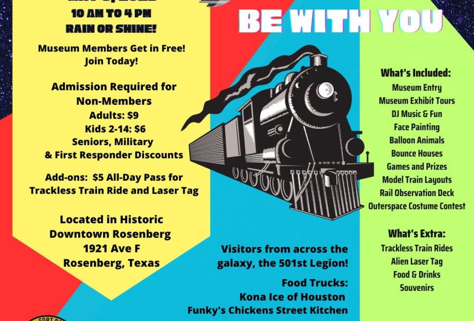 May the Steam be With You Rail Festival at Rosenberg Railroad Museum