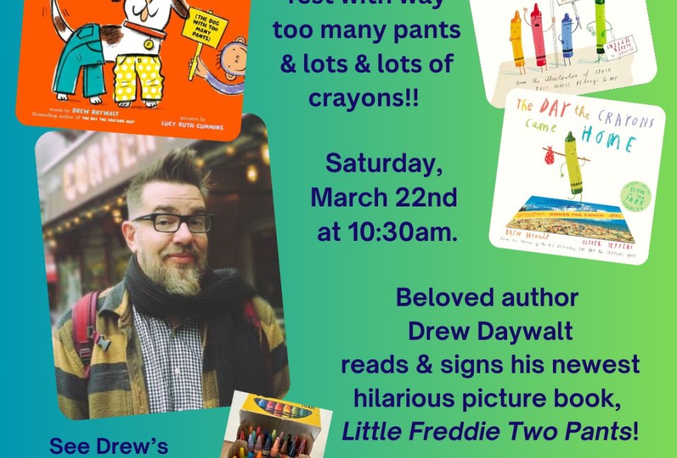 Drew Daywalt at Children's Book World: Little Freddie Two Pants
