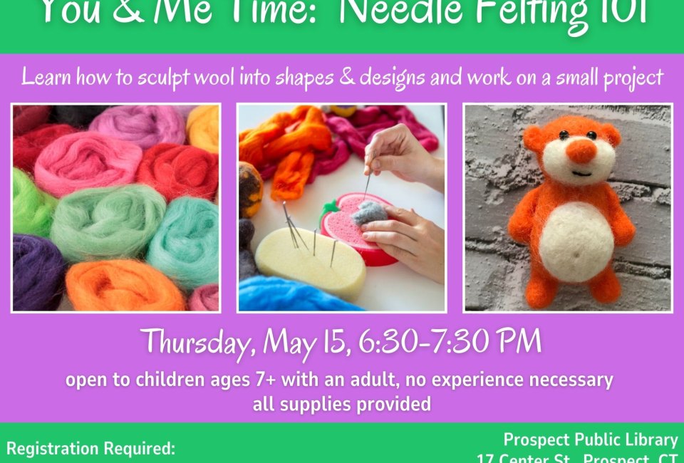 You and Me Time: Needle Felting at Prospect Library
