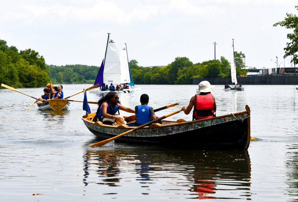 Free Community Rowing, Sailing, and Birding at Hunts Point