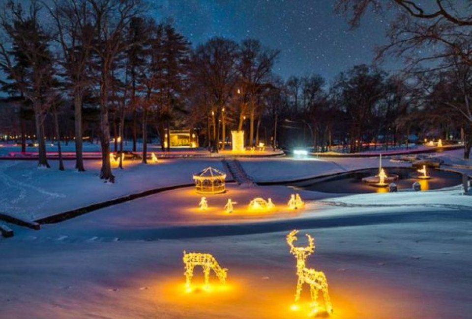 Walk or drive through the Festival of Silver Lights in Meriden. Photo courtesy of Visit Connecticut