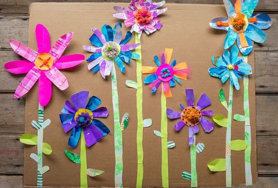 3D Flower Collage at Art on the Block