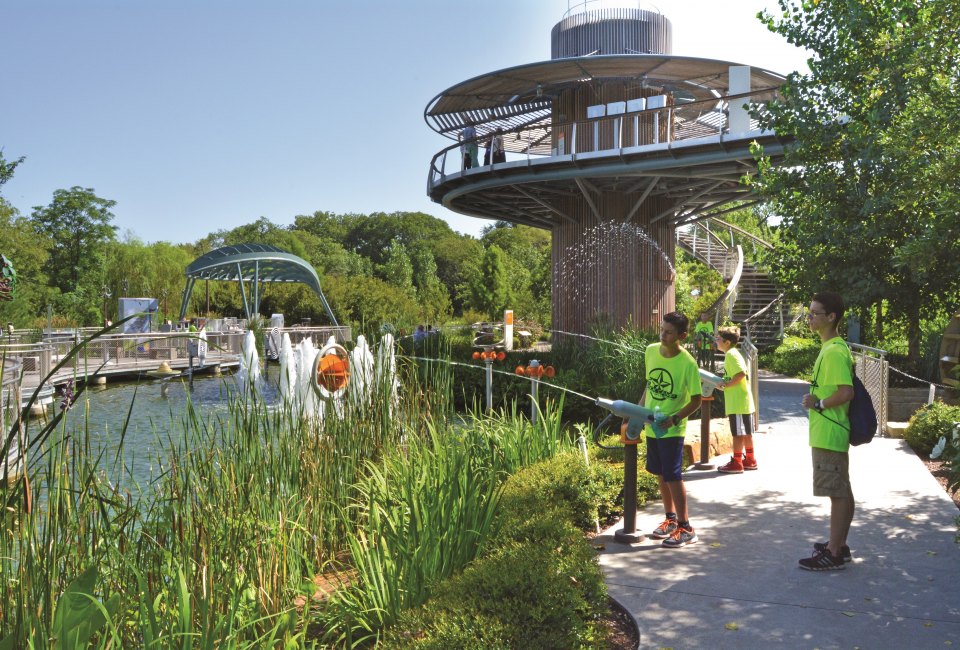 Kids learn and play at the Rory Meyers Children's Adventure Garden at the Dallas Arboretum. Photo courtesy the Dallas Arboretum