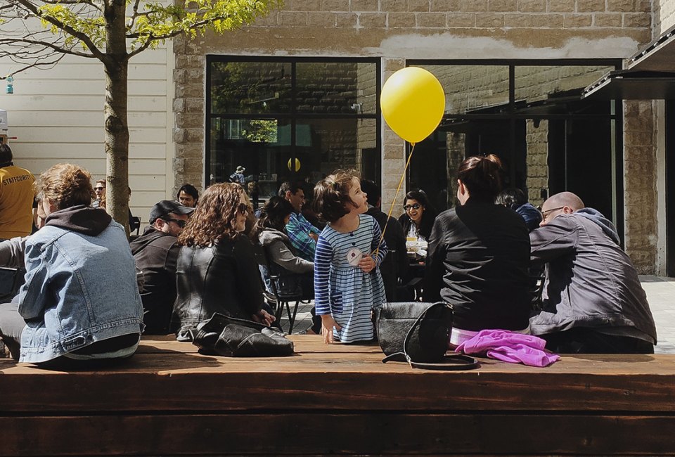 Remnant Brewery at Bow Market provides a family-friendly space, Photo courtesy of Merritt Chase.