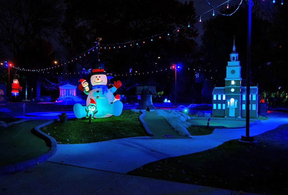 Chilly Philly Mini Golf in historic Franklin Square. 
