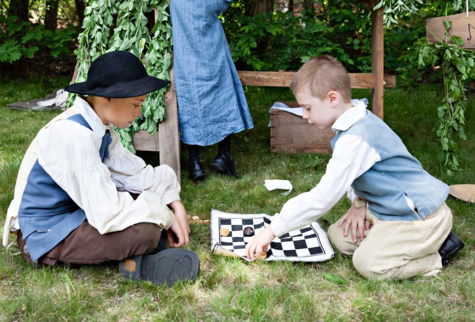 Before there were video games, checkers was all the rage. Have some old time fun at Liberty Pole Day. Photo courtesy of Alden House