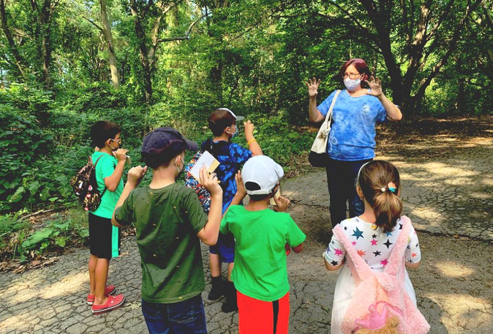 Join a science pod at Alley Pond. Photo courtesy of Alley Pond