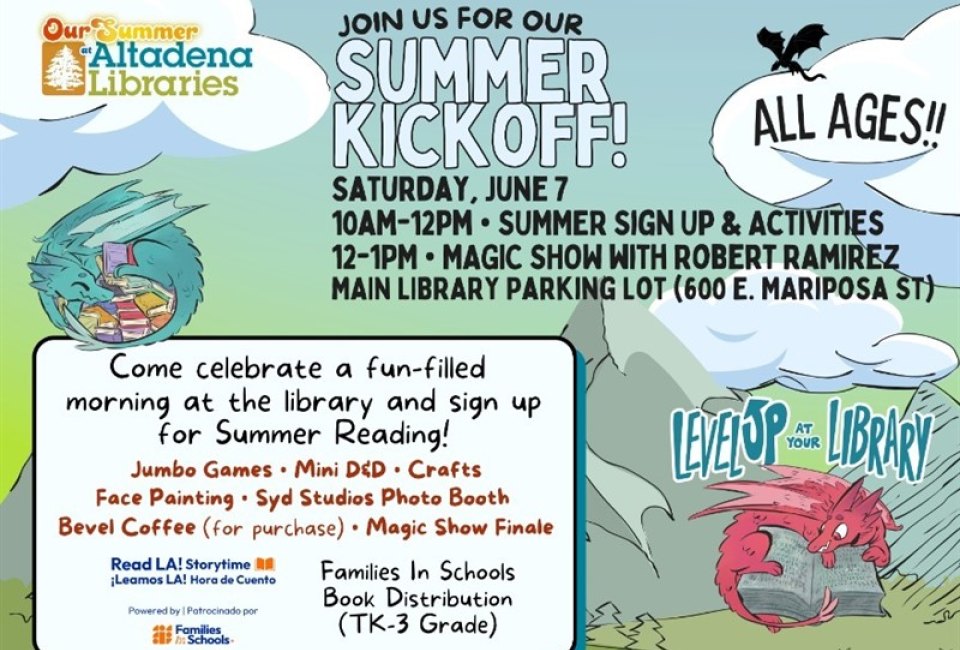 Altadena Library's Summer Reading Kick-Off