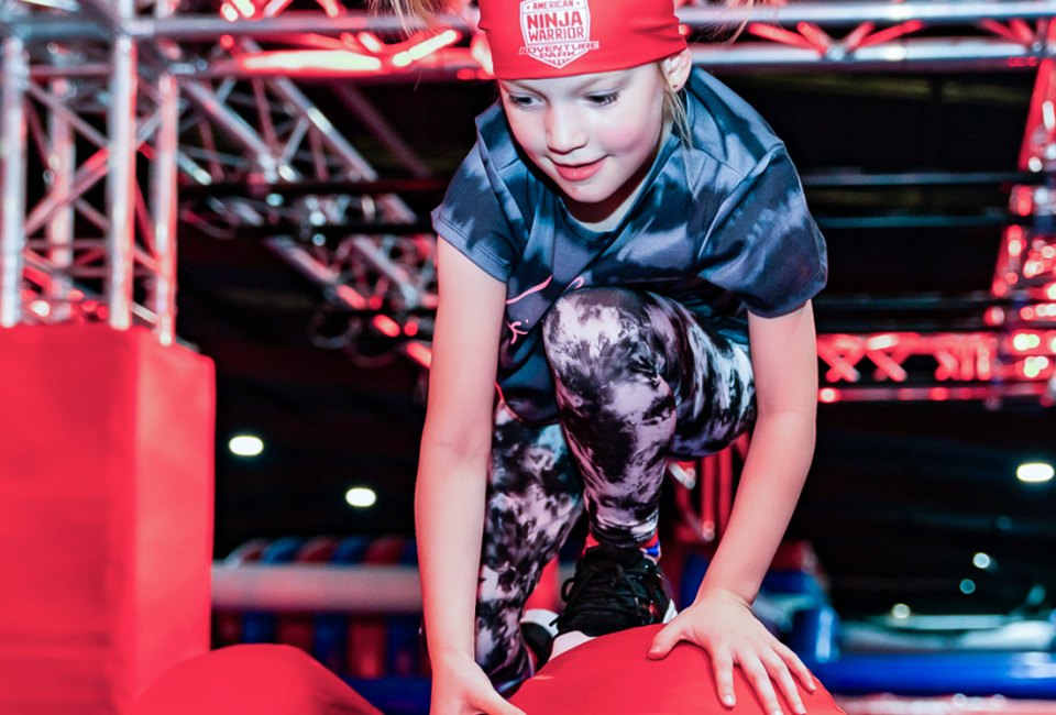 Test your agility skills through endless obstacles. Photo courtesy of American Ninja Warrior Adventure Park 