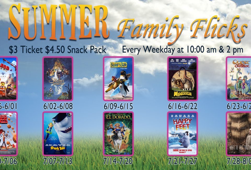 Summer Family Flicks at Aurora Cineplex