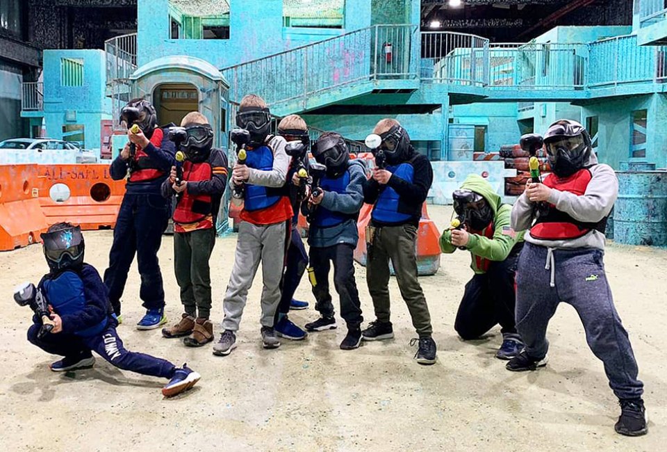 Level Up the Fun at These Action-Packed Paintball and Laser Tag Arenas in NYC The Area 53 paintball arena offers plenty of real-life props and hiding places.