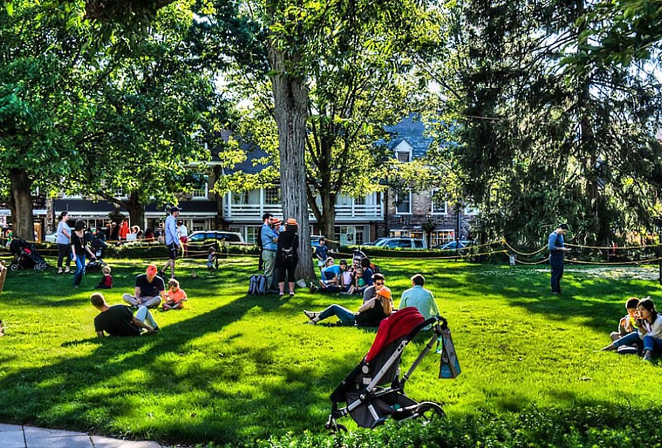 Palmer Square is a great place to relax in the heart of Princeton. Photo courtesy of Palmer Square