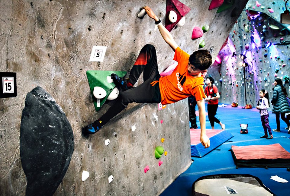 Kids can climb the walls at the Cliffs in Valhalla. Photo courtesy of the Cliffs