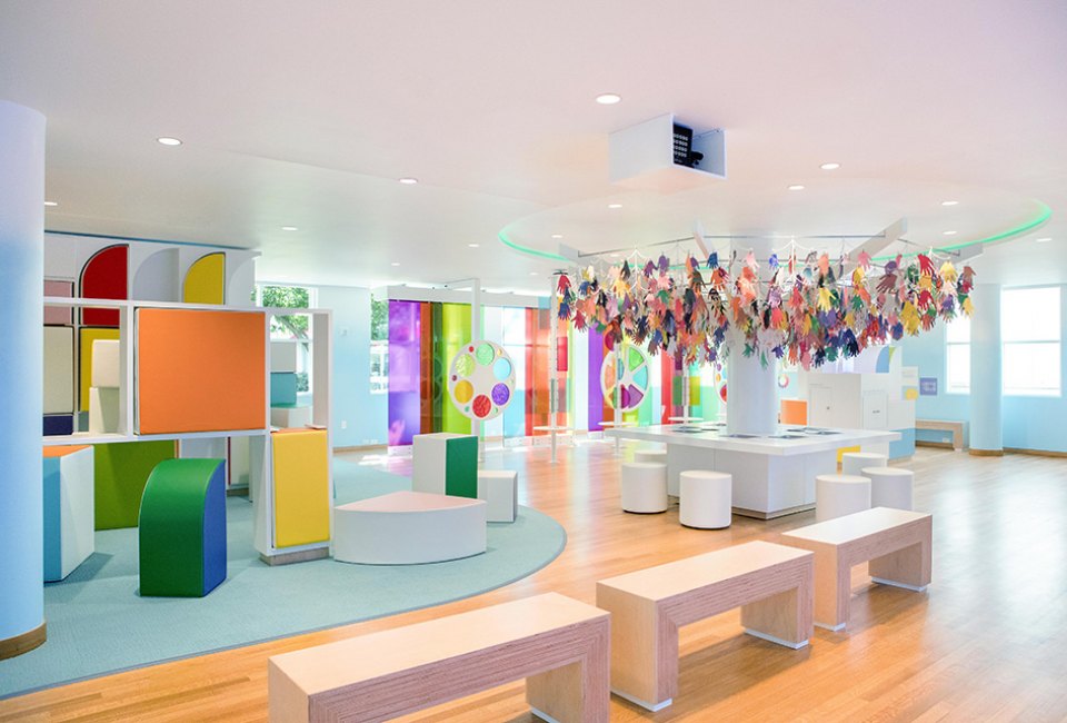 The High Museum's Greene Family Learning Gallery is a magical space full of color and shapes. Photo by CatMax Photography, courtesy of the museum