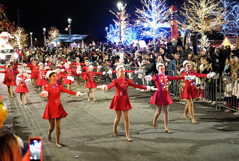 Sandy Springs City Springs puts on a free parade and beautiful display of lit, miniature homes on December 8. Photo courtesy City of Sandy Springs 