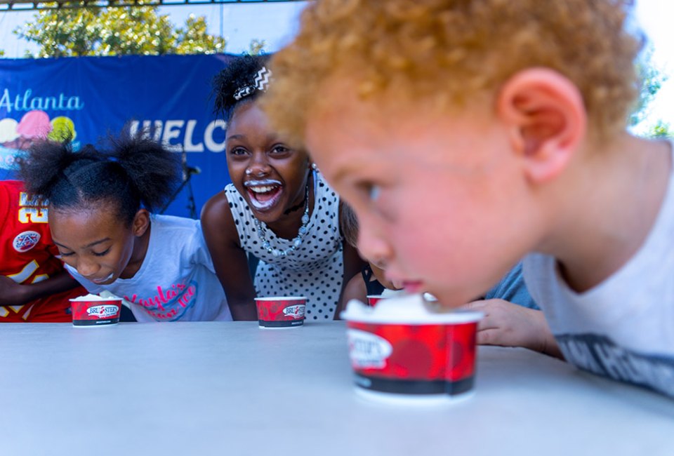 Head to Piedmont Park on July 27, 2024, to taste LOTS of ice cream in different forms (cones, cups, on a stick) and enjoy music and kids' activities. Photo courtesy of the event