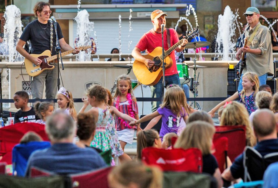 Children can dance the night away at Avalon Nights outdoor music series. Photo courtesy of Avalon