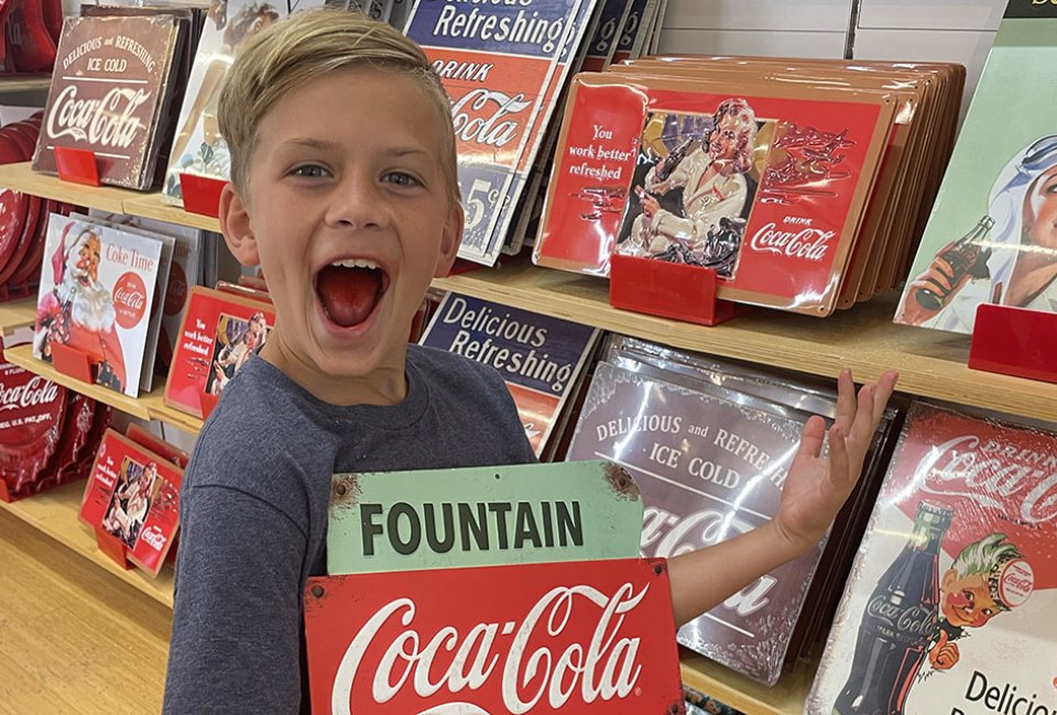 Check out vintage Coca-Cola signs at the museum gift shop.