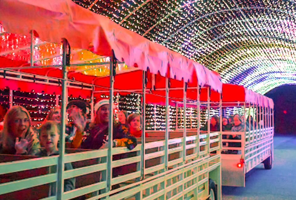 What's Open on Christmas Day in Atlanta: A List of Awesome Things To Do Take a ride through the tunnel of lights at Callaway Gardens Fantasy In Lights. Photo courtesy of the Gardens
