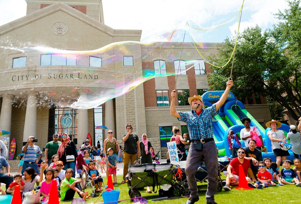 Celebrate the remaining days of summer at Sugar Land Town Square's Back to School Splash Bash!  Photo courtesy of courtesy of Sugar Land Town Square