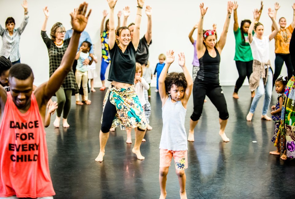 Join the BAM DanceAfrica Community Workshop for fun-filled, interactive instruction. Photo courtesy of BAM