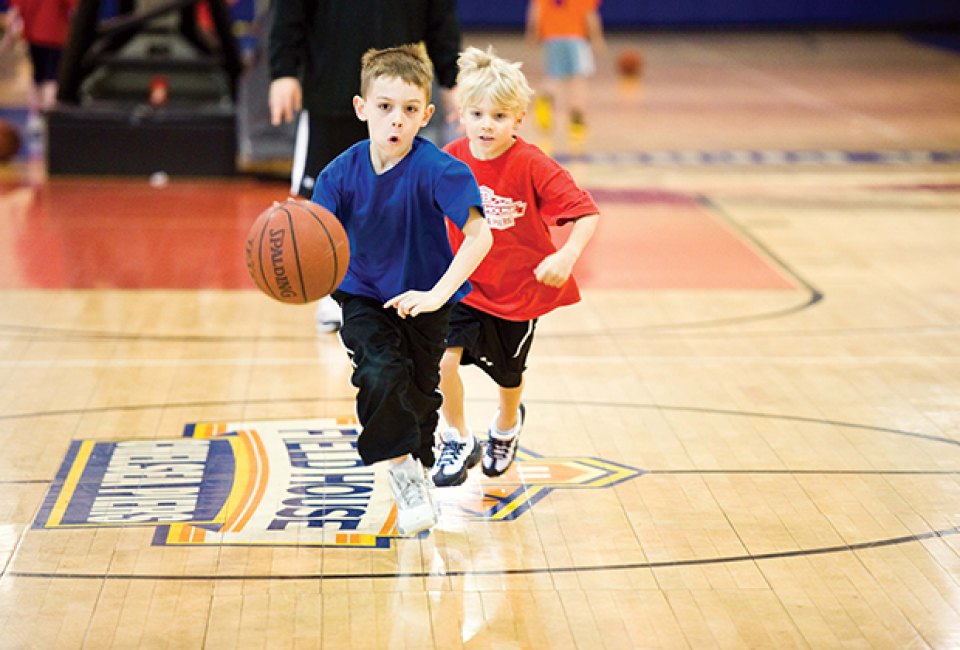 Chelsea Piers Field House basketball clinic teaches fundamentals in a fun environment.