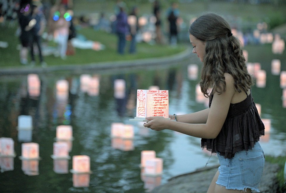 The beautiful Water Lantern Festival returns to Eisenhower Park on Saturday, September 7. Photo courtesy of the festival