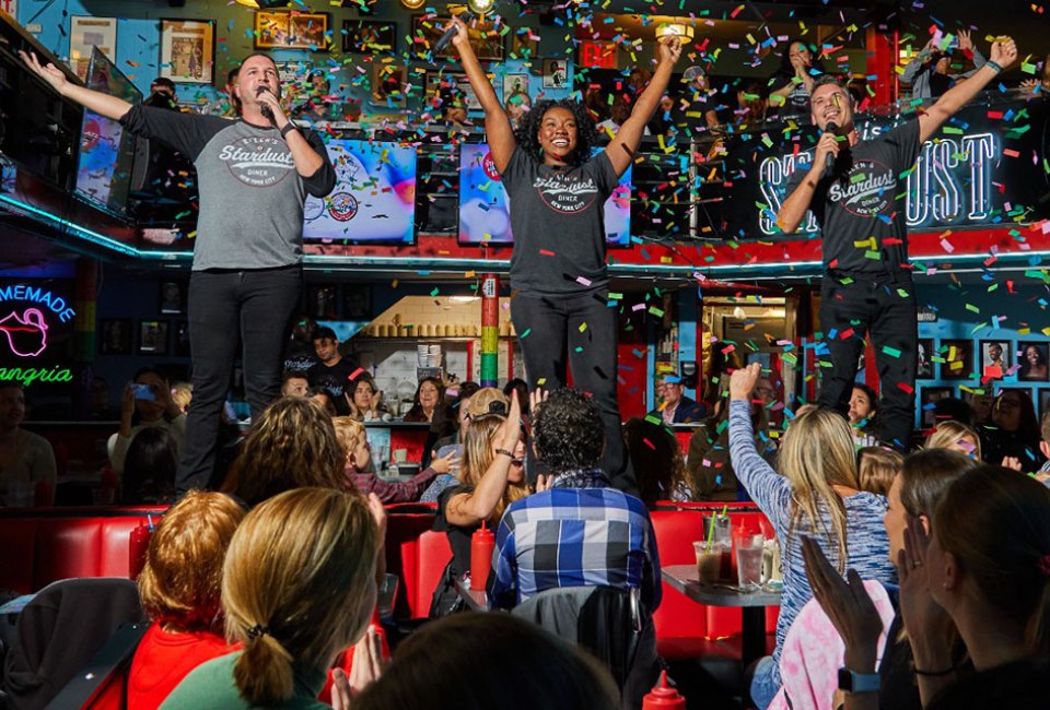 Get a Broadway-caliber serenade during a birthday dinner at Ellen's Stardust Diner. 