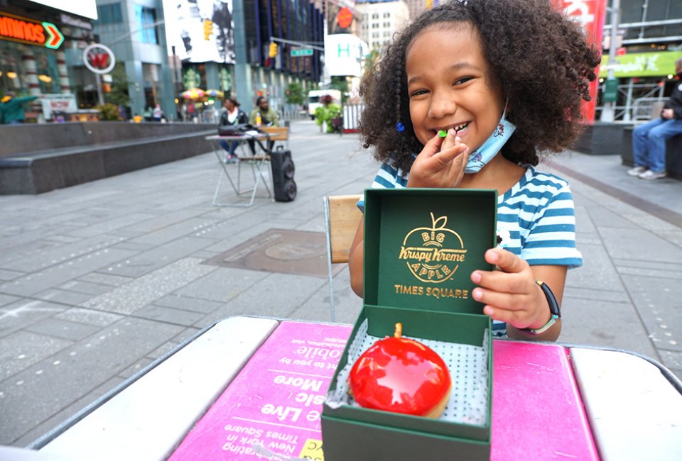 Enjoy a Big Apple-inspired doughnut in the heart of Times Square. Photo by Jody Mercier