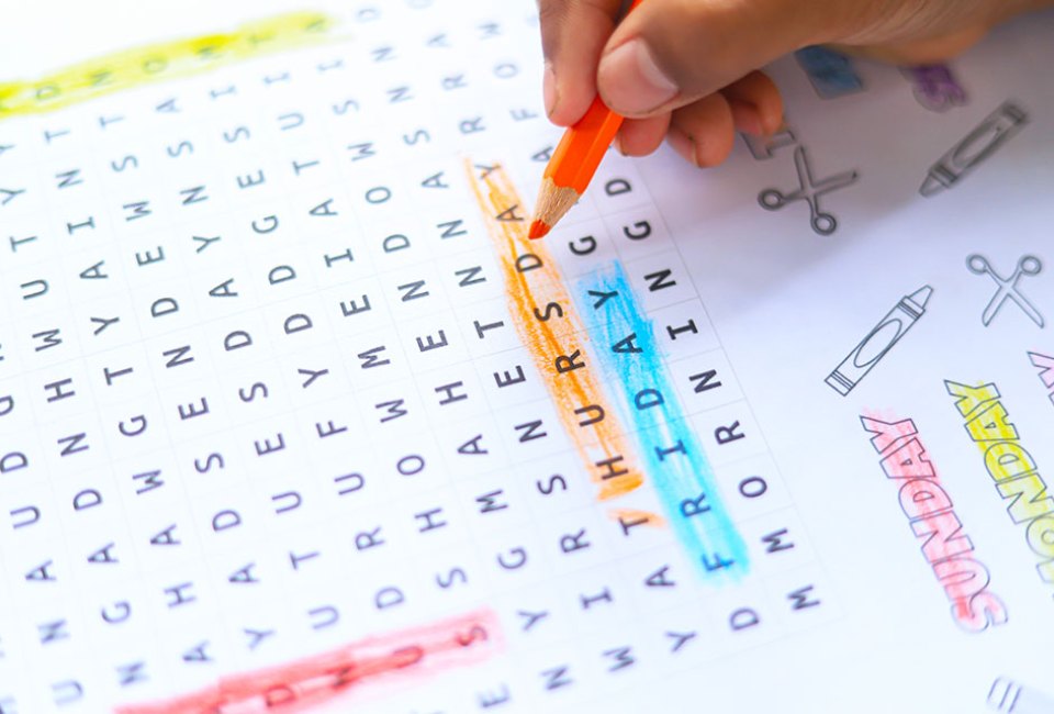 Printable word search puzzles are a great way to keep little brains engaged. 