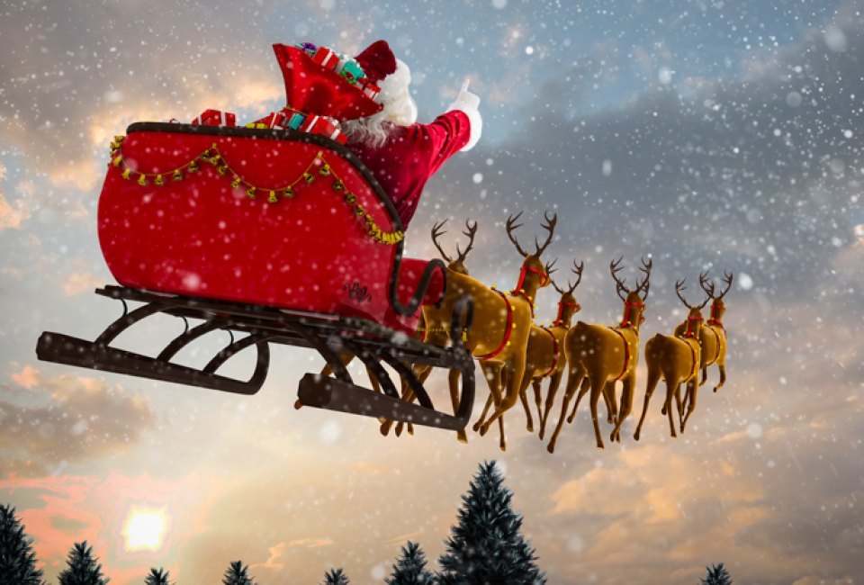 As Santa flies around the world, kids can track where he is and get to bed before he arrives at their house! Photo courtesy of Bigstock