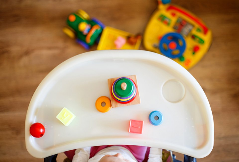 Keep babies occupied with highchair activities at their own baby activity center.