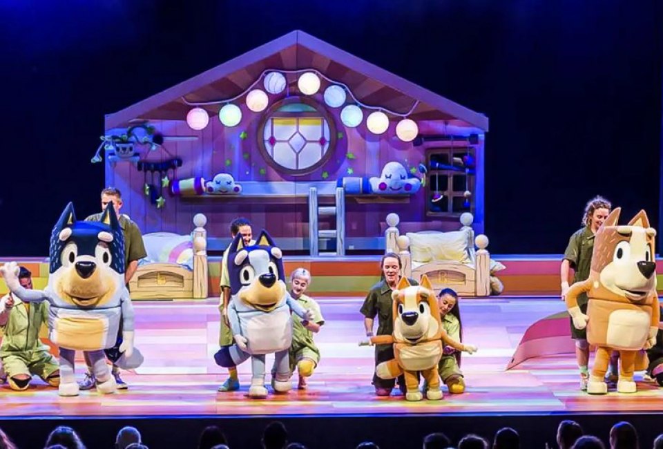 Bluey takes the stage in Connecticut this March 2023. Bluey's Big Play photo courtesy of the  Oakdale Theater