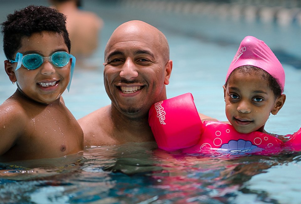 Head out for family fun at the pool when you visit the top indoor swimming pools with day passes in Boston! Photo courtesy of the Greater Boston YMCA