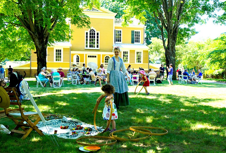 Guests of all ages enjoy 19th-century music, games, and some unusual ice cream flavors at Boscobel's Ice Cream Social. Photo by Lauren Daisley
