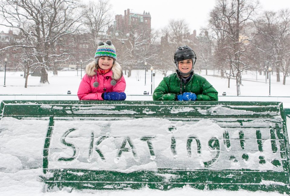 Watch for that mercury to dip and get some skating in! Photo courtesy of the Boston Common Frog Pond.