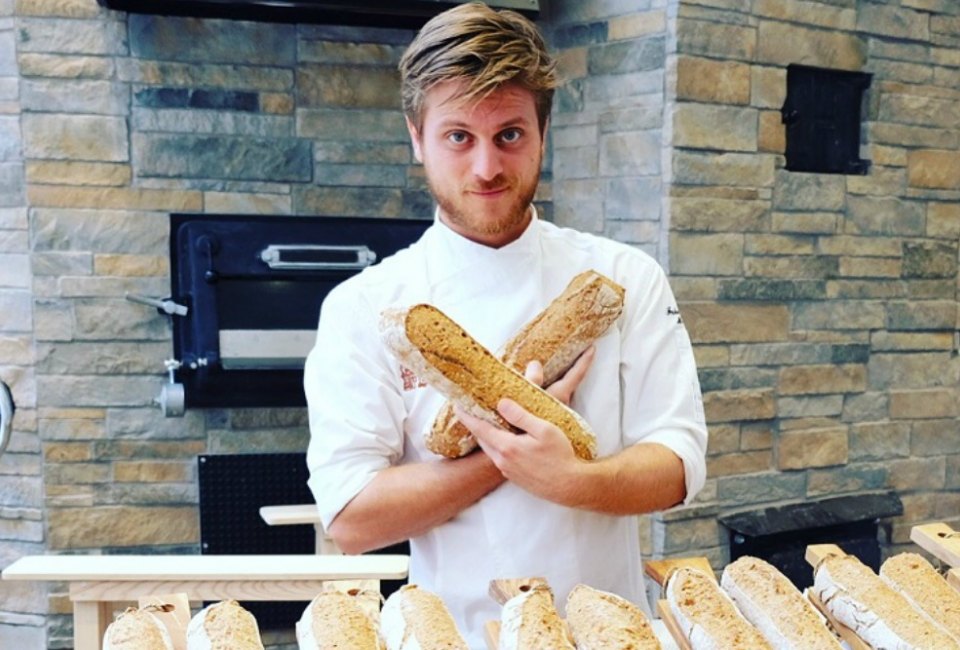 Bread baker Fulvio Marino displays his wares. Photo courtesy of Eataly