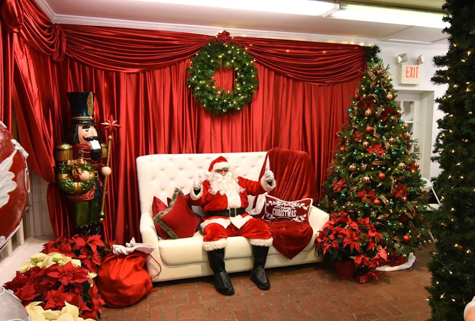 Santa is hanging at the Milleridge Inn this December. Photo courtesy of Milleridge Inn