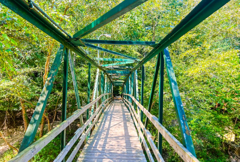Bridge over Peach Creek in Lake Houston Wilderness Park. Photo courtesy of the author