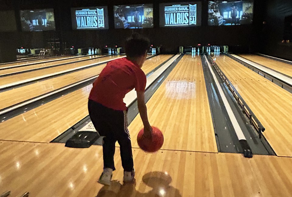 Head to Brooklyn Bow for family bowling on the weekend and sometimes even a dance party. Photo by Sara Marentette