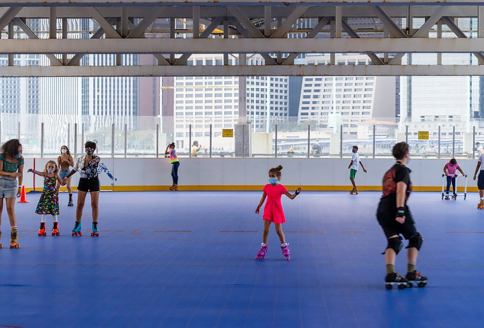 Whether you’re a daring speed seeker or just beginning, circle over to the Pier 2 Roller Rink. Photo by Alexa Hoyer